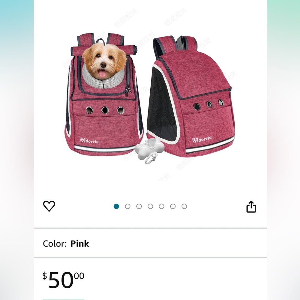 Adorrie - Backpack Carrier for Small Dogs and Cats
